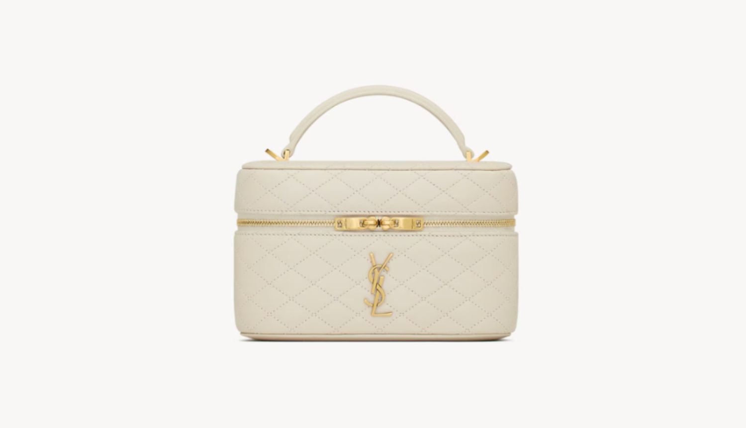 SAINT LAURENT GABY VANITY SHOULDER BAG WHITE