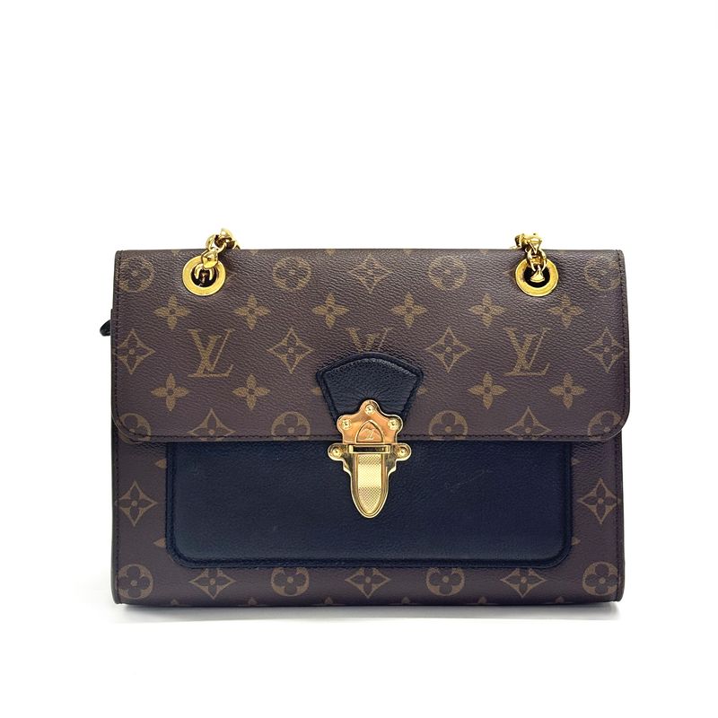 LOUIS VUITTON BLACK MONOGRAM VICTOIRE SHOULDER BAG