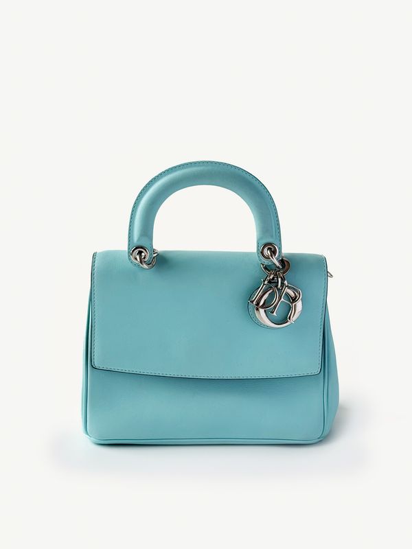LADY DIOR MINI BE DIOR SKY BLUE  BY RAF SIMONS TOP HANDLE BAG