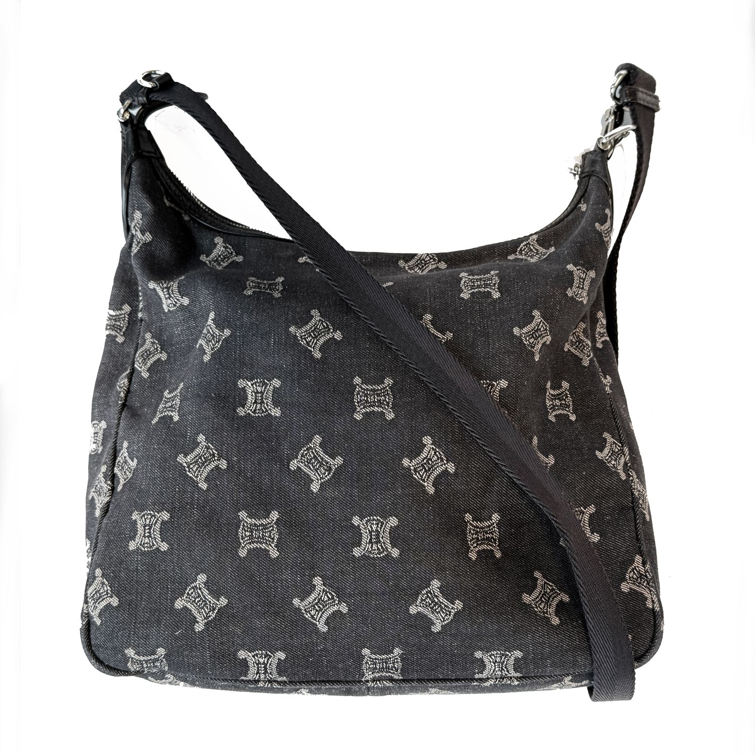 CELINE TRIOMPHE DENIM NAVY MESSENGER BAG