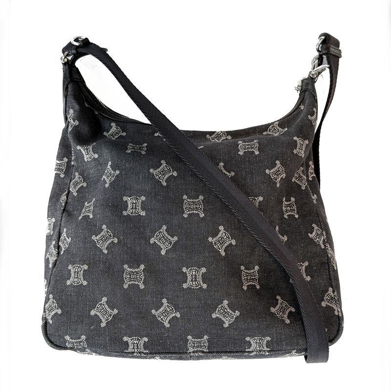 CELINE TRIOMPHE DENIM NAVY MESSENGER BAG