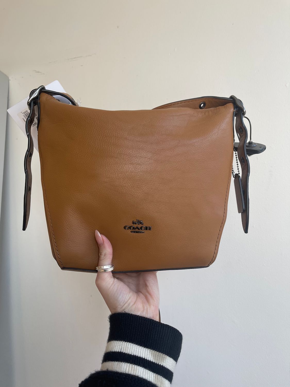 COACH DANNY DUFFLETTE TAN LEATHER CROSSBODY