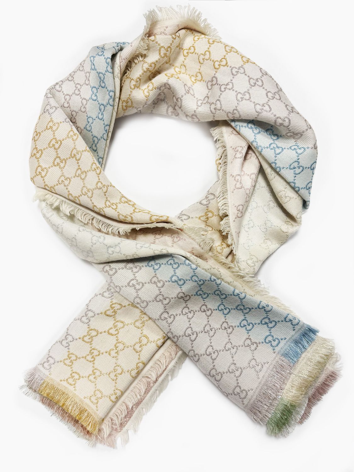 GUCCI GG JACQUARD MULTI COLOR SHAWL