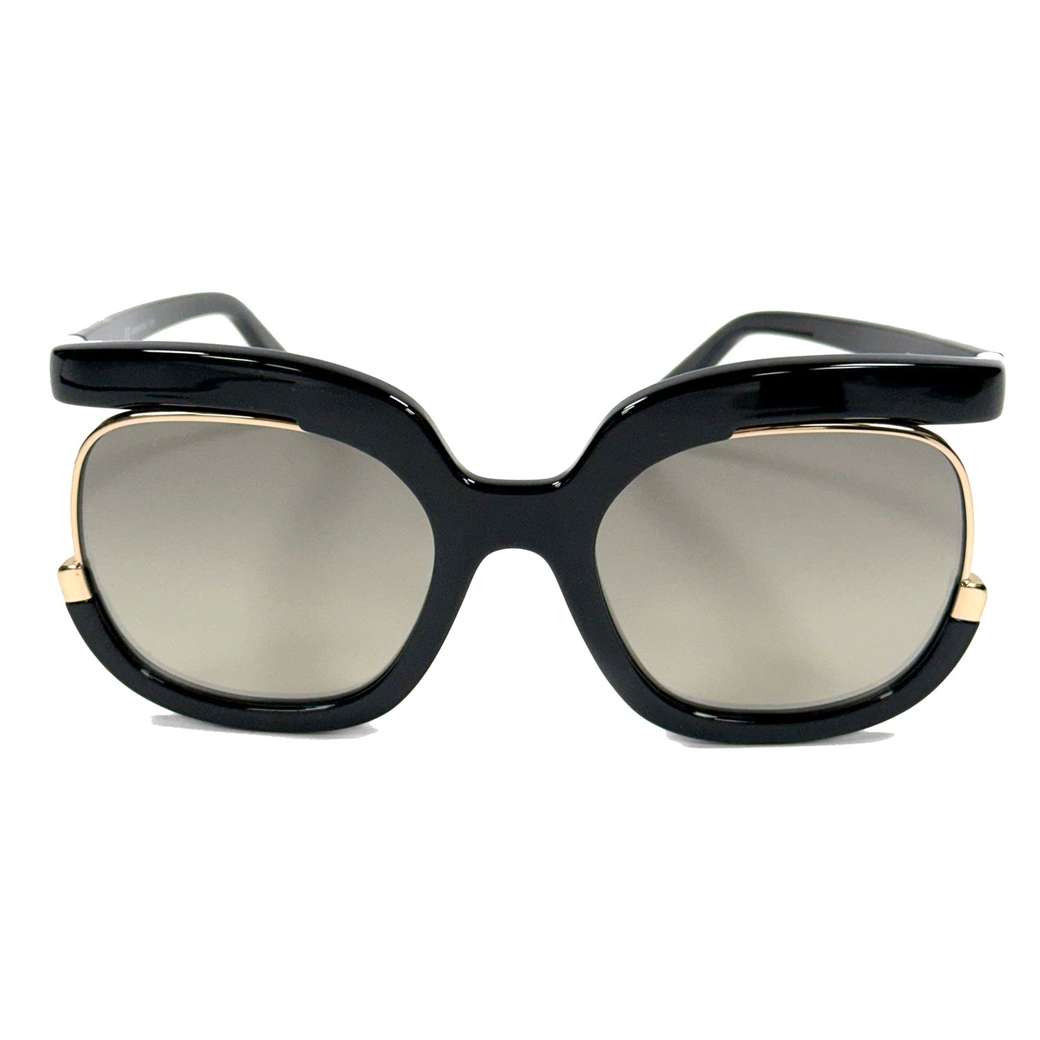 SALVATORE FERRAGAMO BLACK OVERSIZED SUNGLASSES SF863S