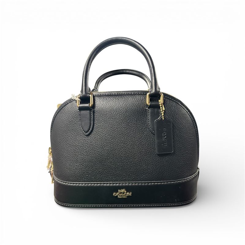 COACH SABRINA SATCHEL BAG - BLACK