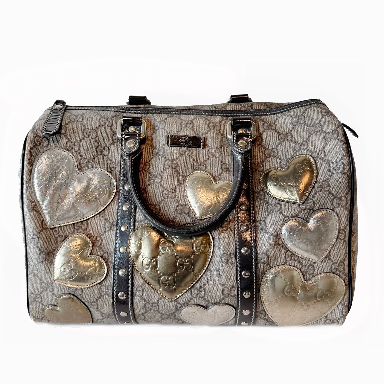 GUCCI MONOGRAM JOY BOSTON HEART LIMITED EDITION HANDBAG