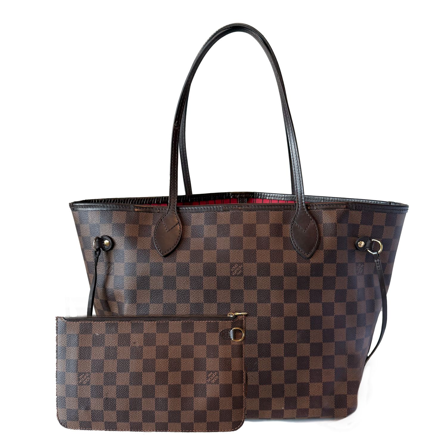 LOUIS VUITTON NEVERFULL DAMIER EBENE MM TOTE BAG