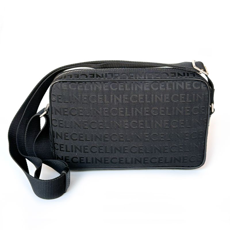 CELINE MEDIUM BLACK IN ALL OVER JACQUARD MEN MESSENGER BAG