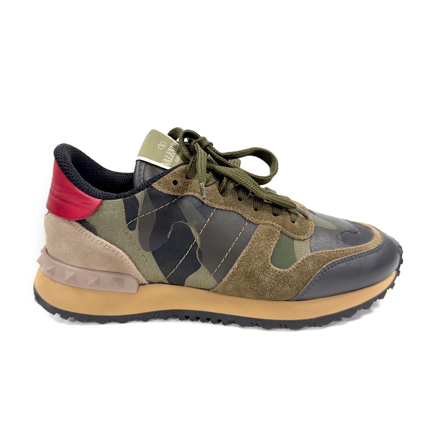 VALENTINO ROCKRUNNER CAMO SNEAKER (35.5) GREEN