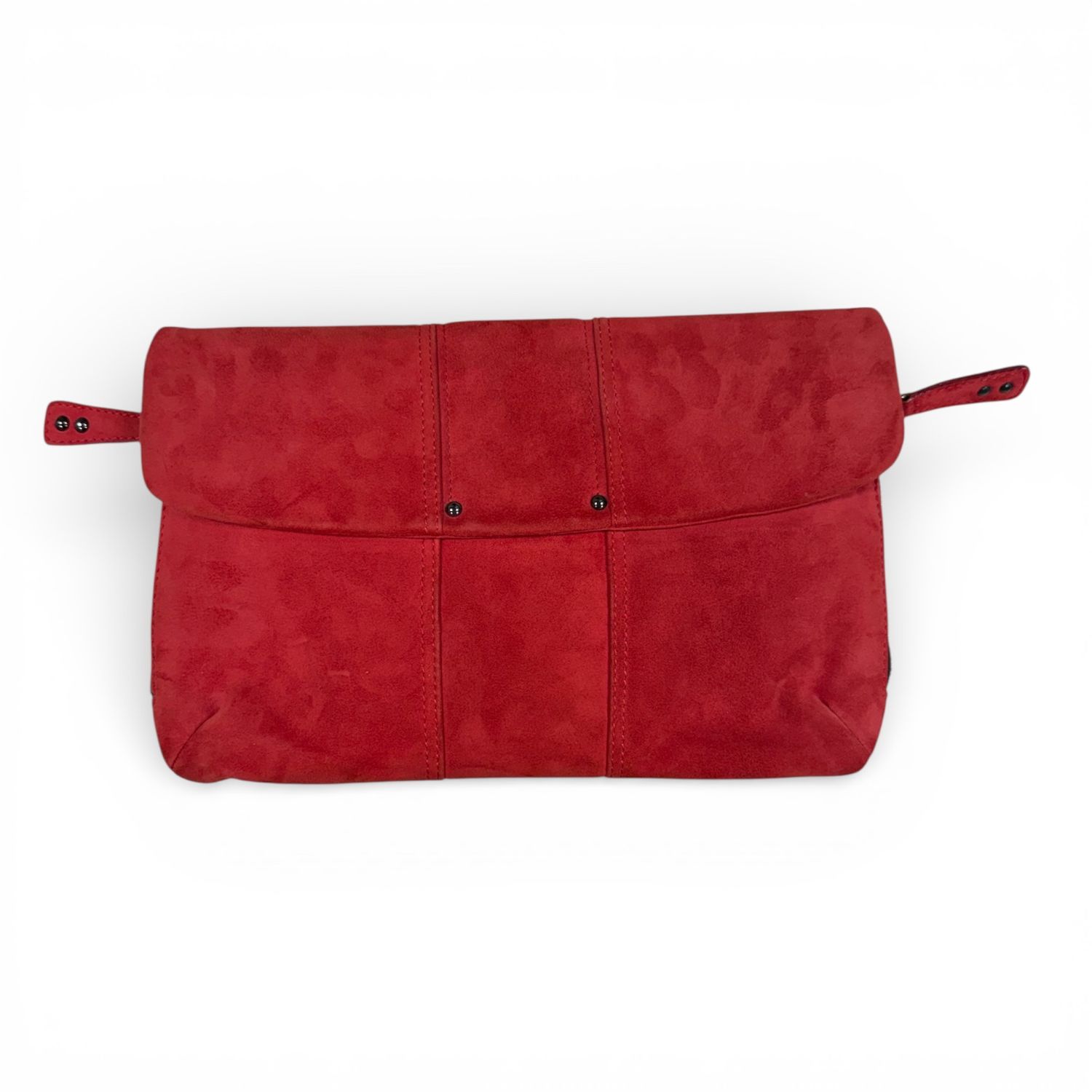 ZANOTTI RED SUEDE CLUTCH