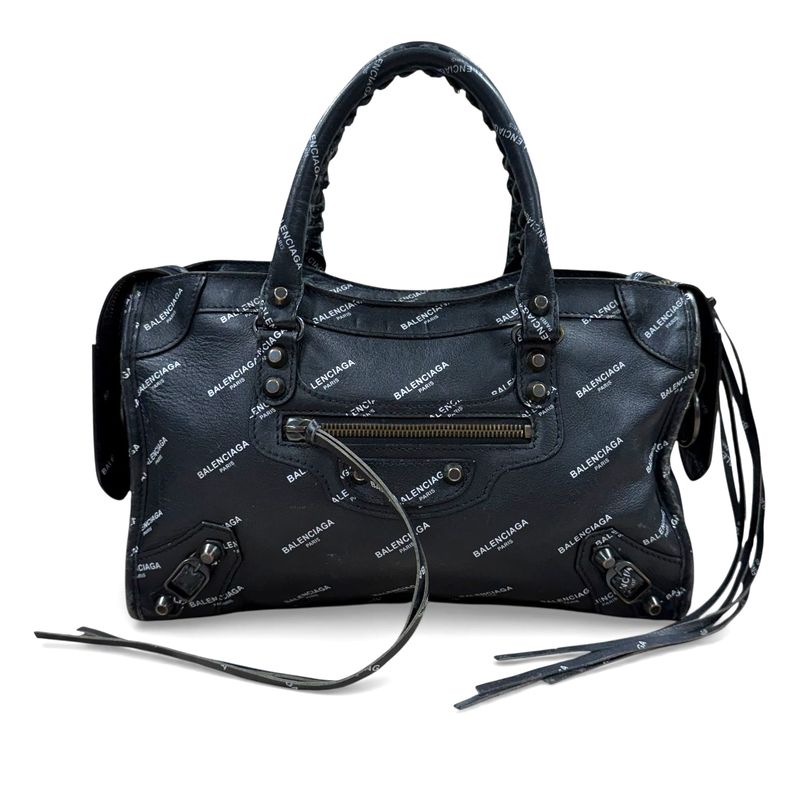 ​BALENCIAGA SMALL MOTORCROSS CLASSIC LOGO CITY BAG