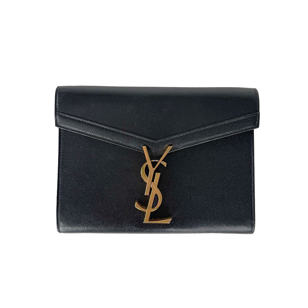 SAINT LAURENT  CASSANDRA  CLASP  GRAIN DE POUDRE SMALL ON CAHIN SHOULDER BAG