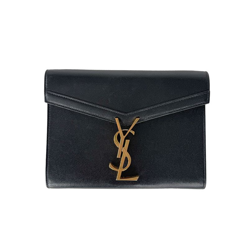 SAINT LAURENT  CASSANDRA  CLASP  GRAIN DE POUDRE SMALL ON CAHIN SHOULDER BAG