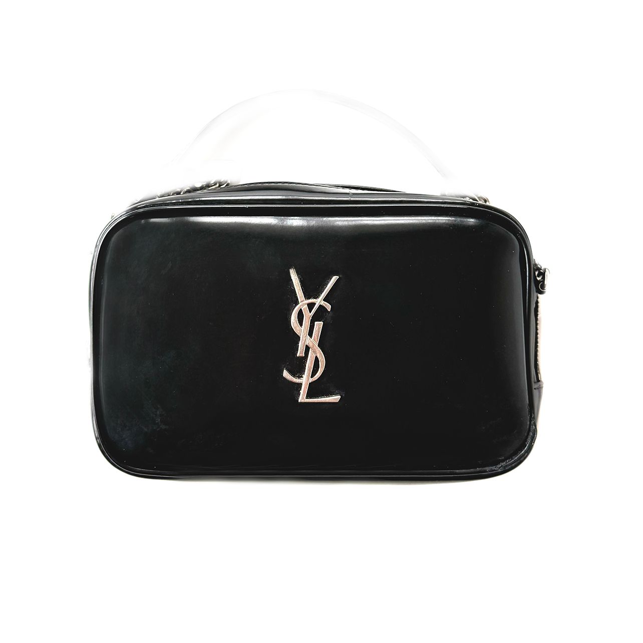 SAINT LAURENT PATENT LEATHER MINI LOU CAMERA BAG