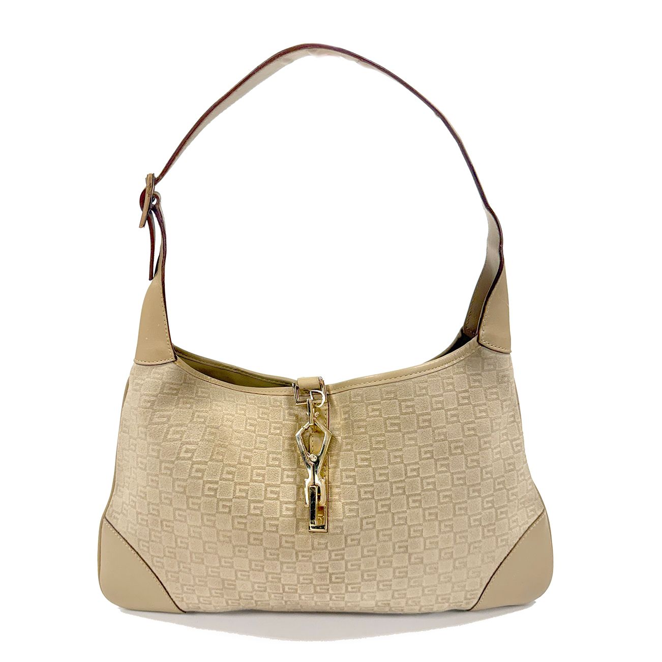 GUCCI BY TOM FORD SUEDE TAN JACKIE BAG