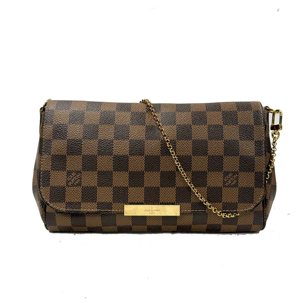 LOUIS VUITTON DAMIER EBENE FAVORITE MM SHOULDER BAG