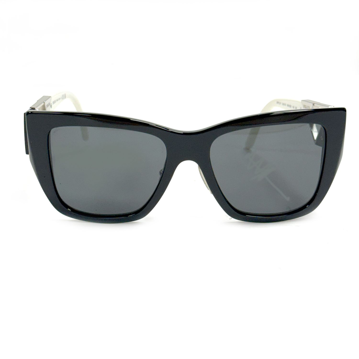 PRADA CAT EYE BLACK WITH WHITE HANDLE