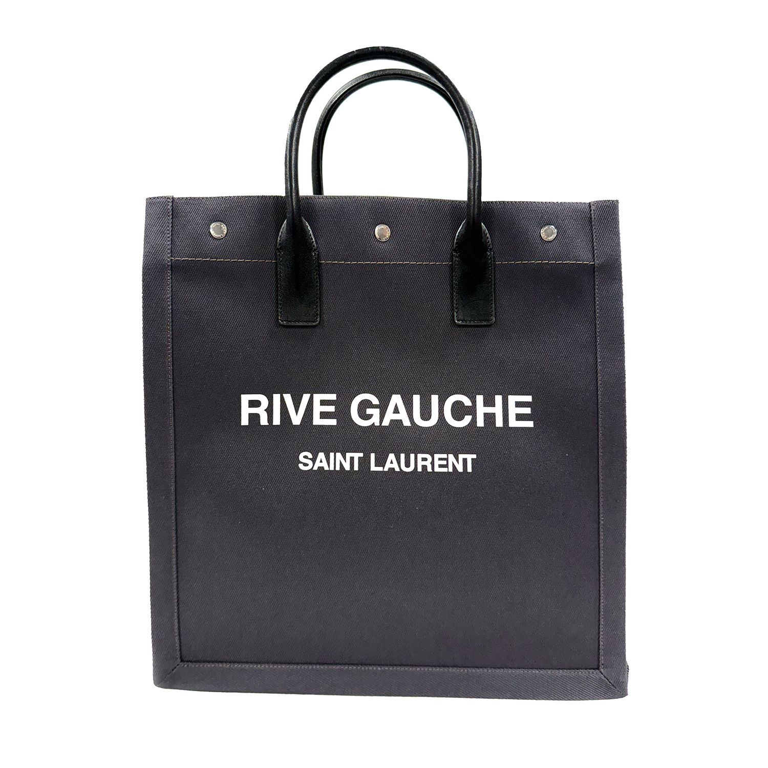 SAINT LAURENT RIVE GAUCHE GRAY TOTE BAG