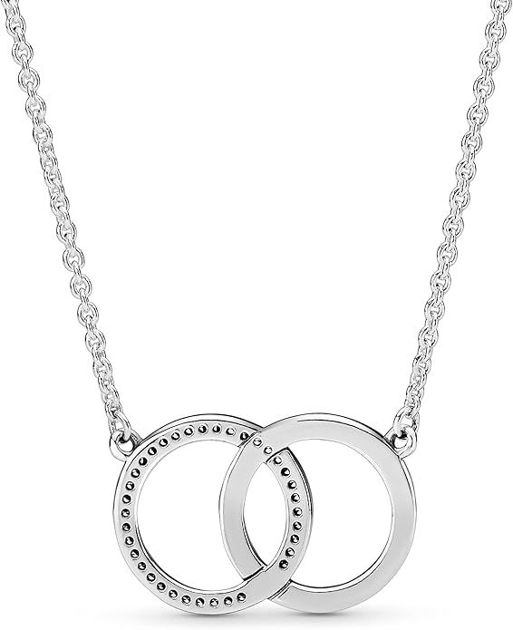 PANDORA INTERLOCKING CIRCLE NECKLACE