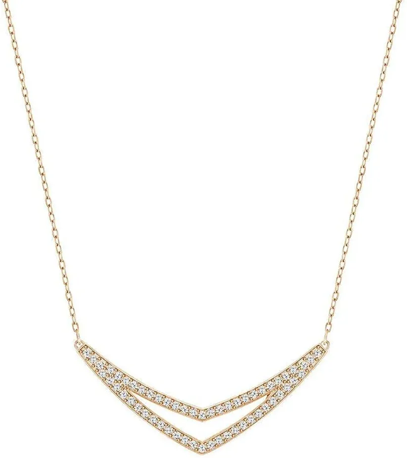 SWAROVSKI V-NECK LAYER CRYSTAL NECKLACE