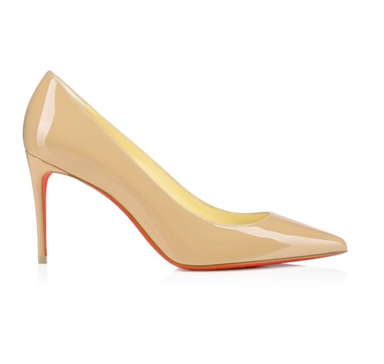 CHRISTIAN LOUBOUTIN KATE 85 PUMPS PATENT NUDE 40.5