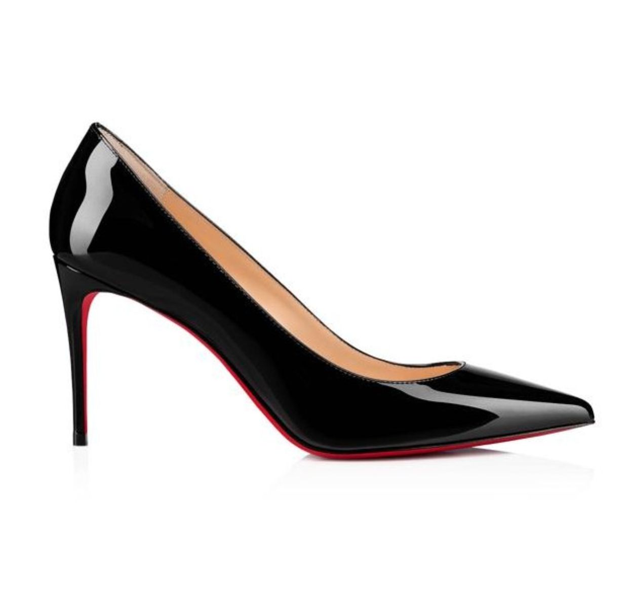 CHRISTIAN LOUBOUTIN KATE 85 PUMPS PATENT BLACK 40.5