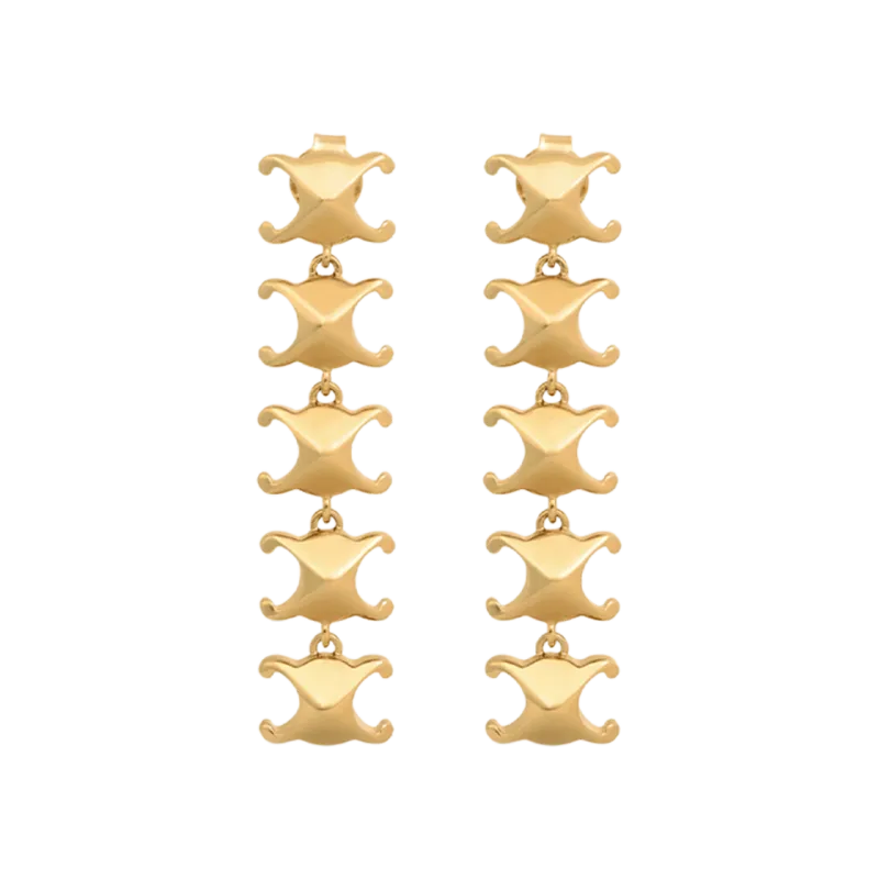 CELINE TRIOMPHE STUDDED LONG  EARING