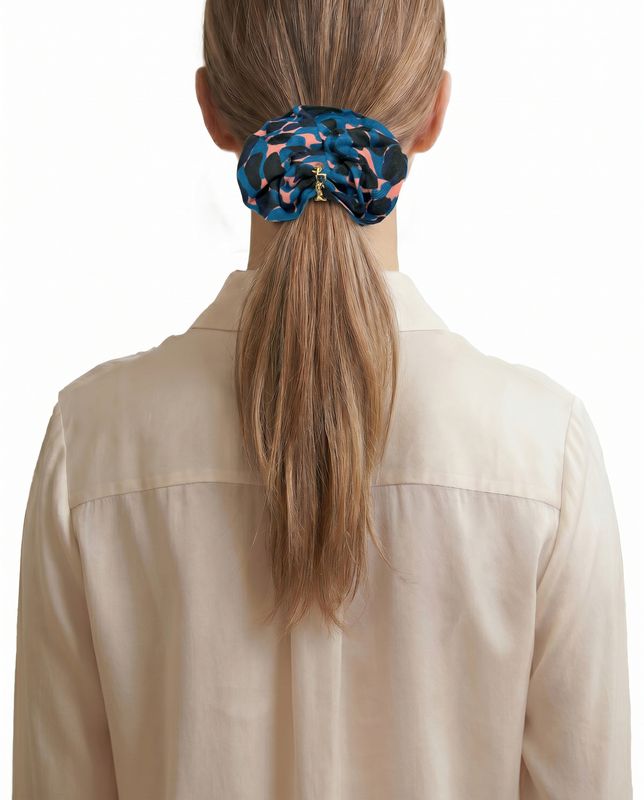 SAINT LAURENT CHOUCHOU SCRUNCHIE ROYAL GOLD