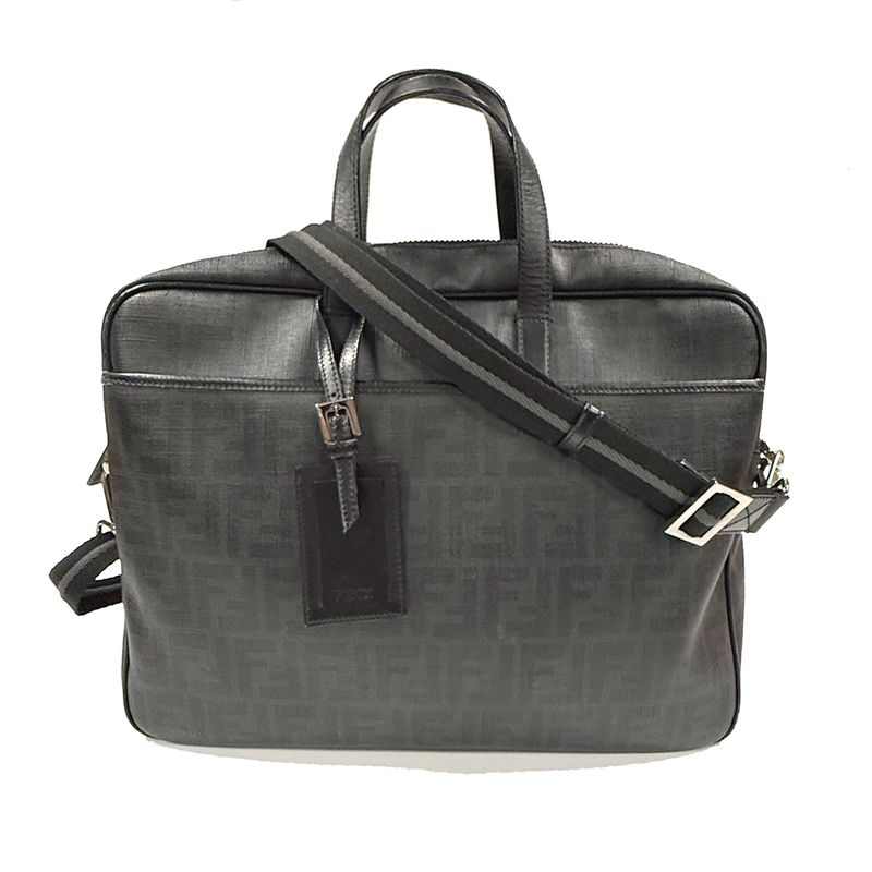 FENDI ZUCCA SPALMATI MALLETTE NOIRE