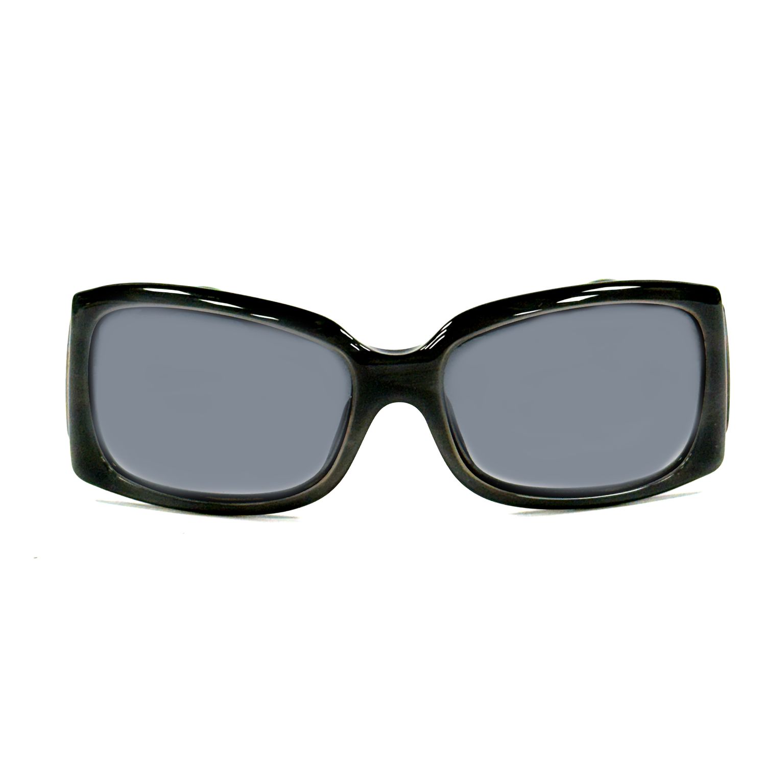 BURBERRY TRANSPARENT GREY RECTANGULAR SUNGLASSES