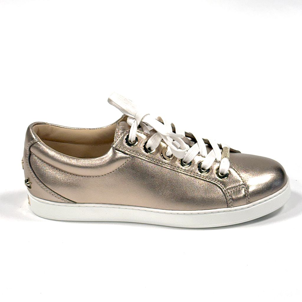 JIMMY CHOO ROSE GOLD SNEAKERS WITH STAR DETAILS - EU 36