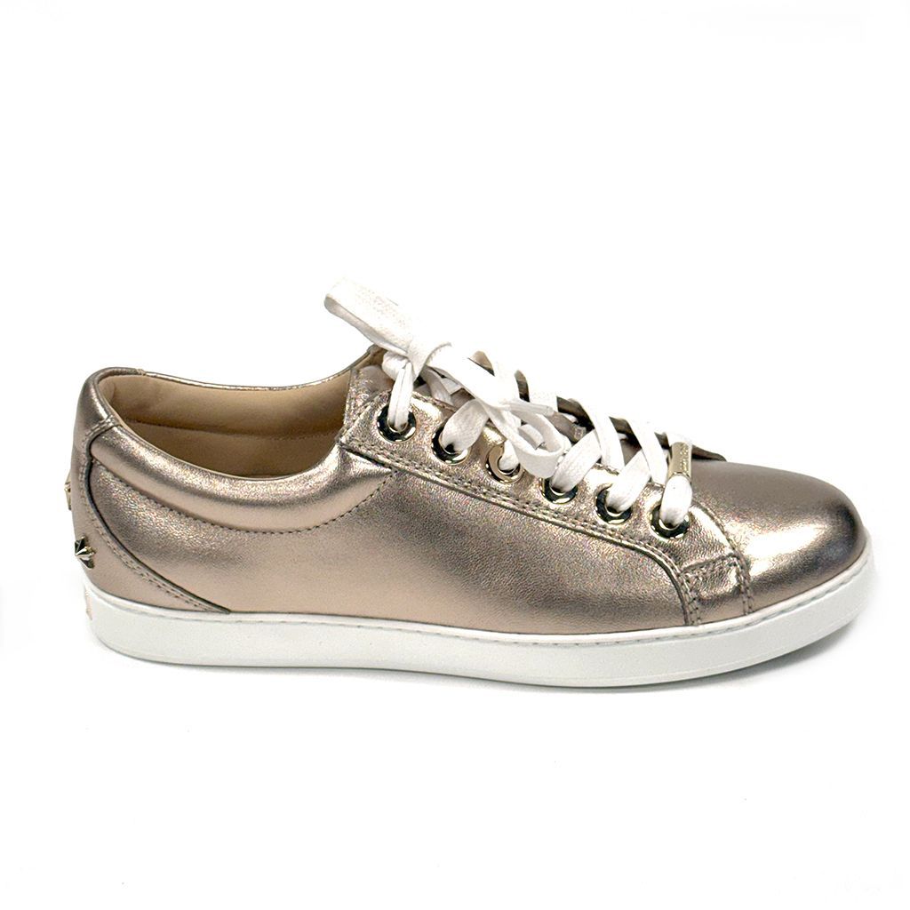 JIMMY CHOO ROSE GOLD SNEAKERS WITH STAR DETAILS - EU 36