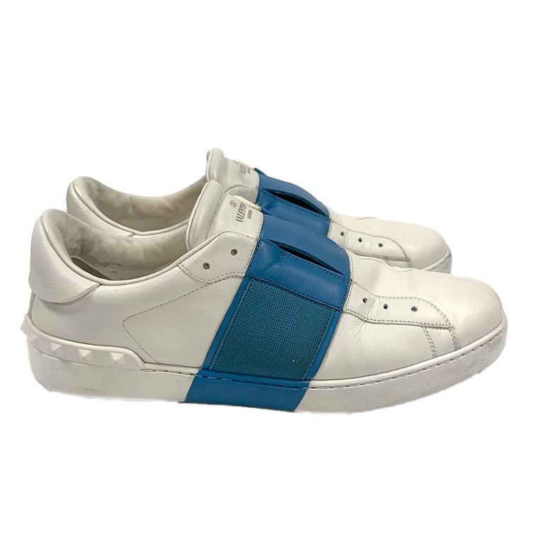 VALENTINO GARAVANI BASKETS BLANCHES ET BLEUES OPEN