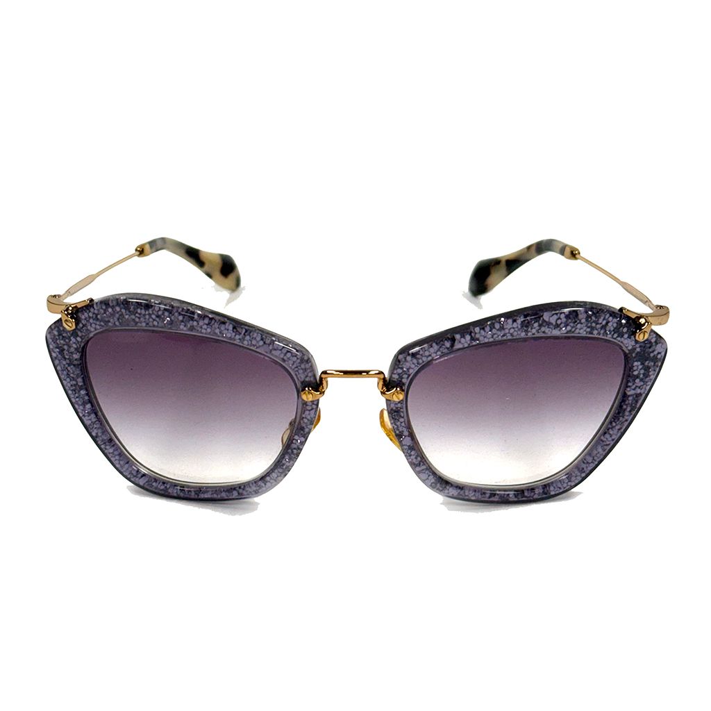 MIU MIU GLITTER CAT-EYE SUNGLASSES SMU10N