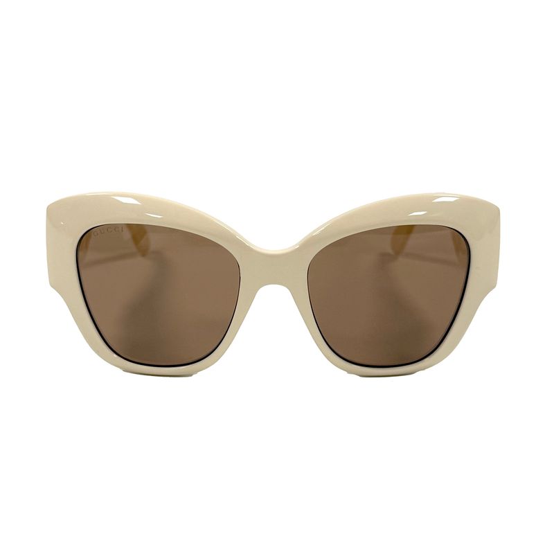 GUCCI OVERSIZED GG SUNGLASSES CREAM GG0808S