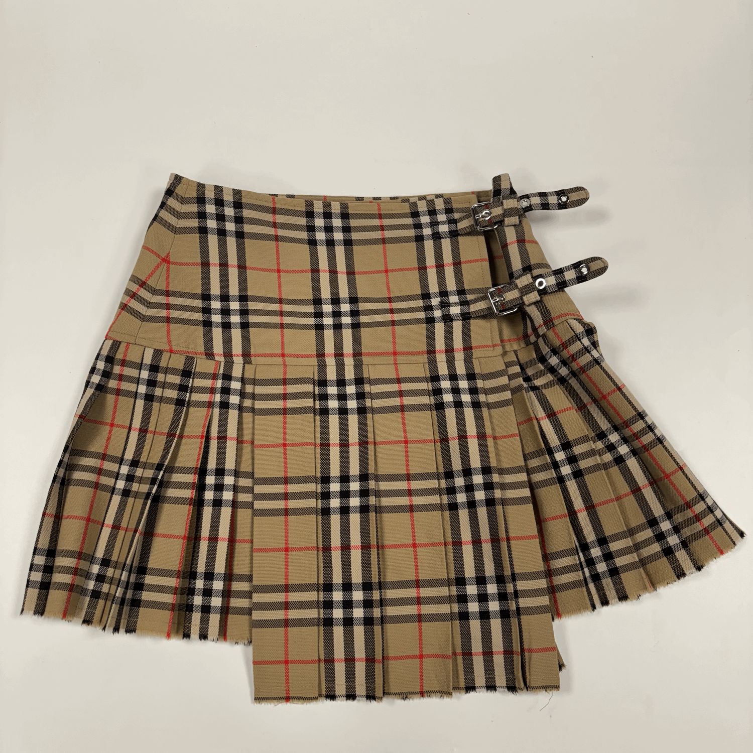 BURBERRY NOVA CHECK PLEATED MINI SKIRT