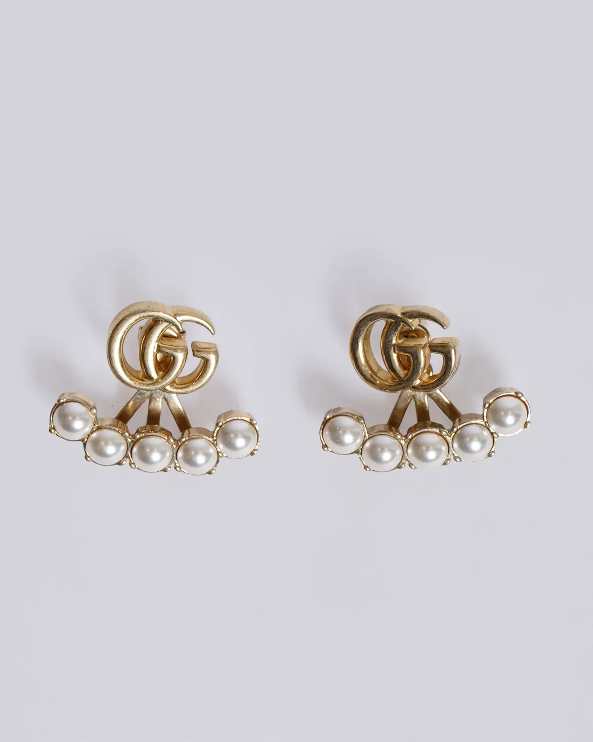 GUCCI DOUBLE G WITH DETACHABLE ROW OF PEARLS