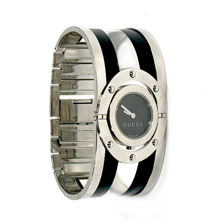 GUCCI TWIRL LARGE WATCH BLACK WITH BOX