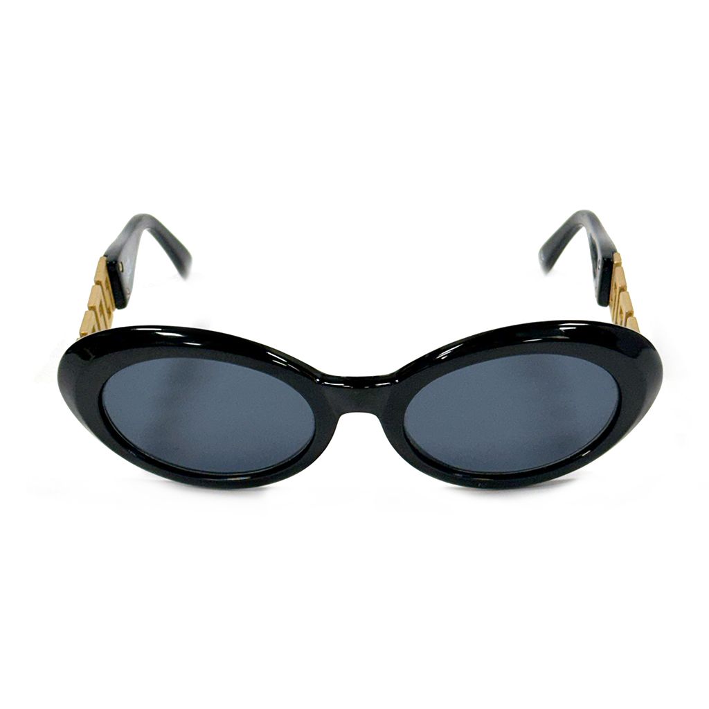 VERSACE GOLD LOGO HANDLE VINTAGE SUNGLASSES