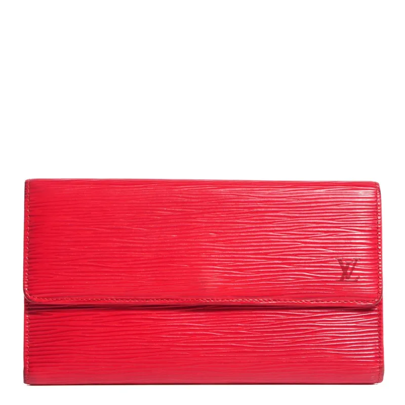 LOUIS VUITTON RED EPI LEATHER WALLET