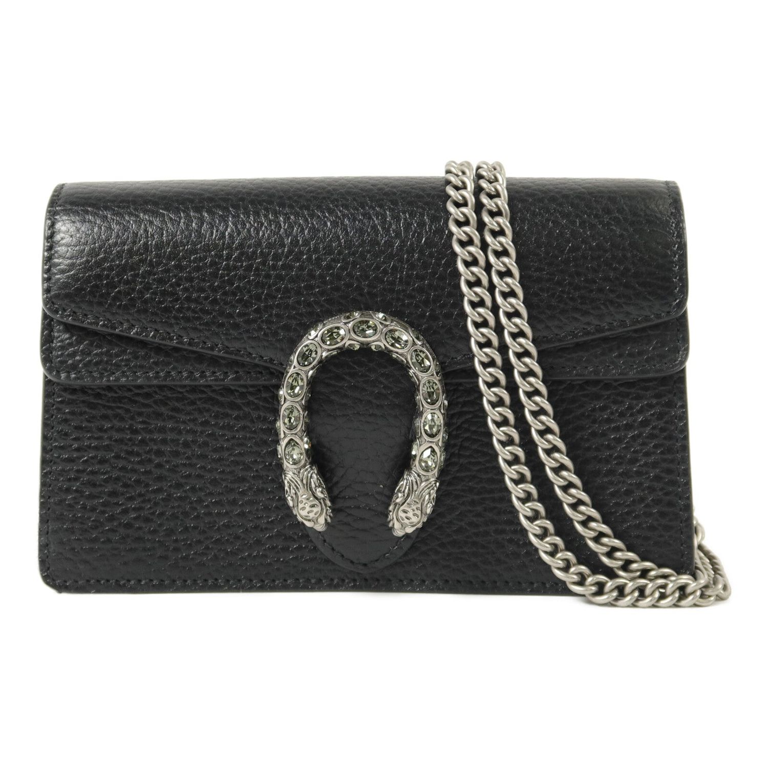 GUCCI GG SHW DIONYSUS SUPER MINI CHAINSHOULDER BAG 476432 CALFSKINLEATHER BLACK