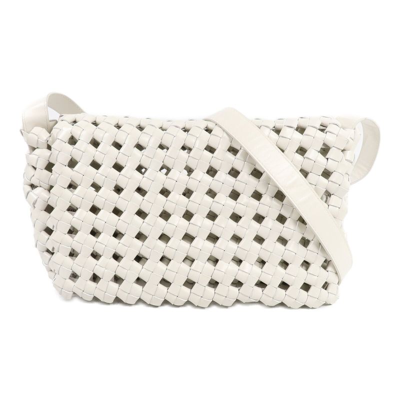 BOTTEGA VENETA BV SHW BOLSO DE HOMBRO SHOULDER BAG 603162 CALFSKIN LEATHER WHITE