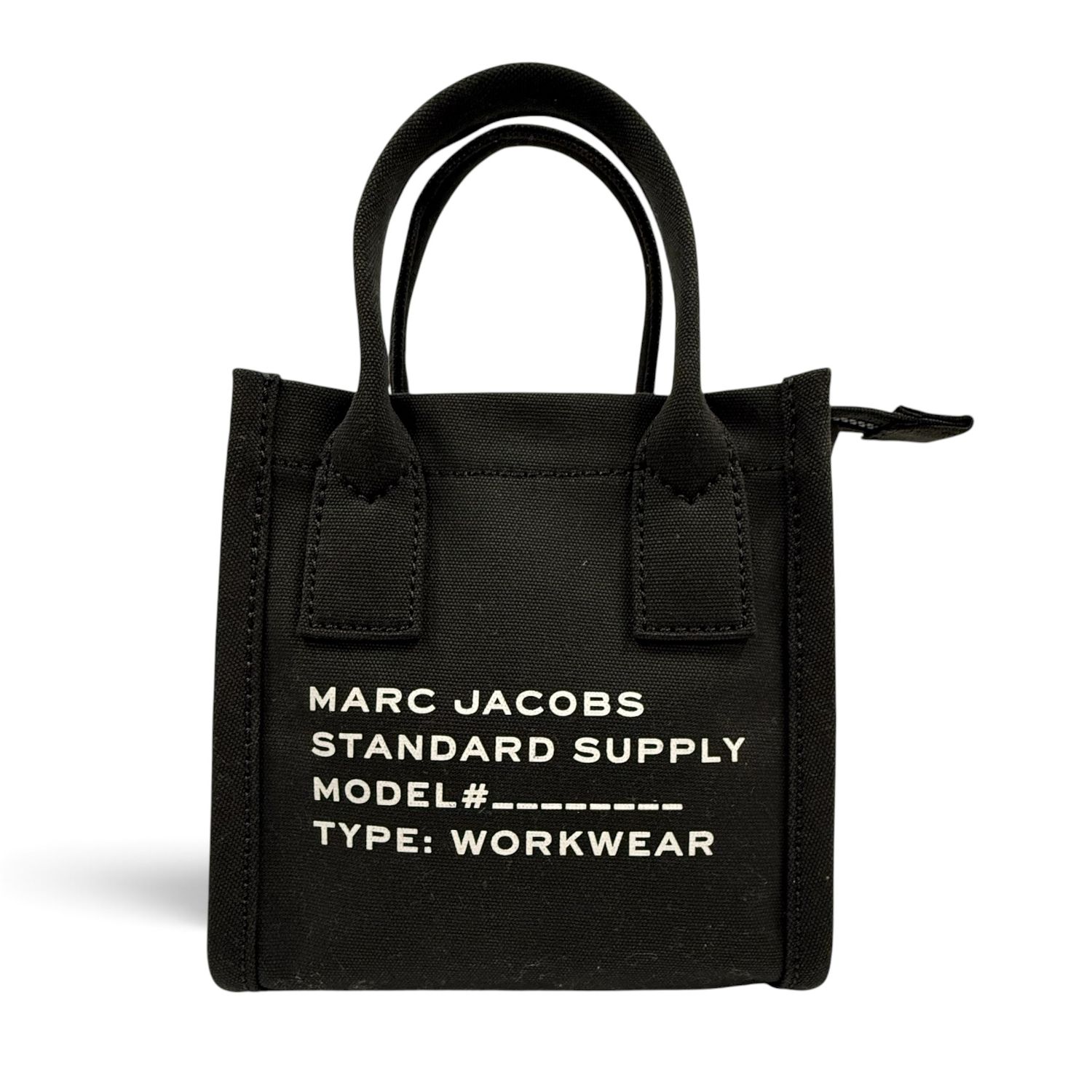 MARC JACOBS STANDARD SUPPLY SMALL CANVAS TOTE BAG BLACK