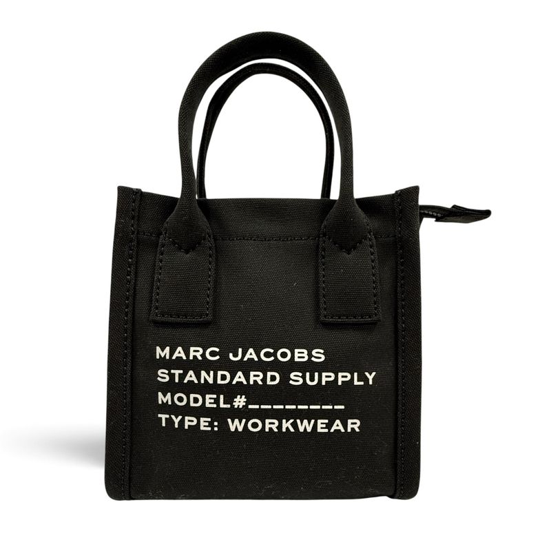 MARC JACOBS STANDARD SUPPLY SMALL CANVAS TOTE BAG BLACK