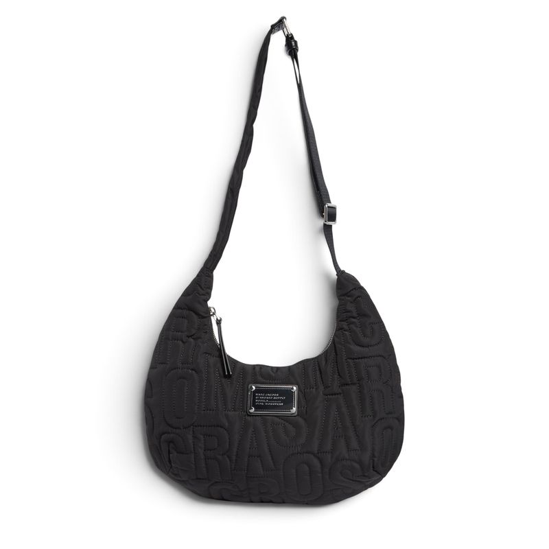 MARC JACOBS STANDARD SUPPLY WORKWEAR BLACK QUILTED NYLON HOBO SHOULDER BAG