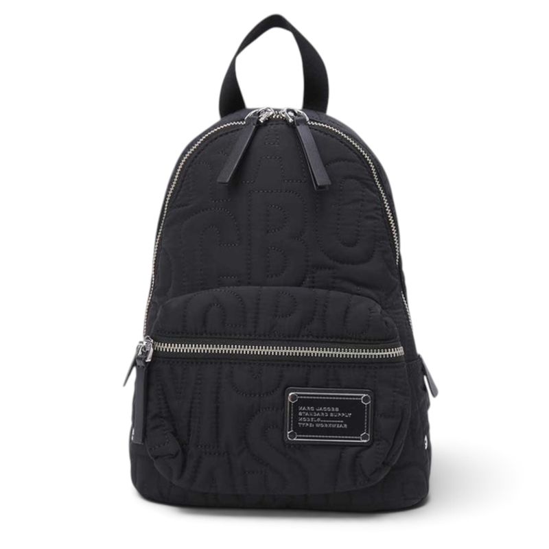 MARC JACOBS MINI NYLON QUILTED BACKPACK - BLACK