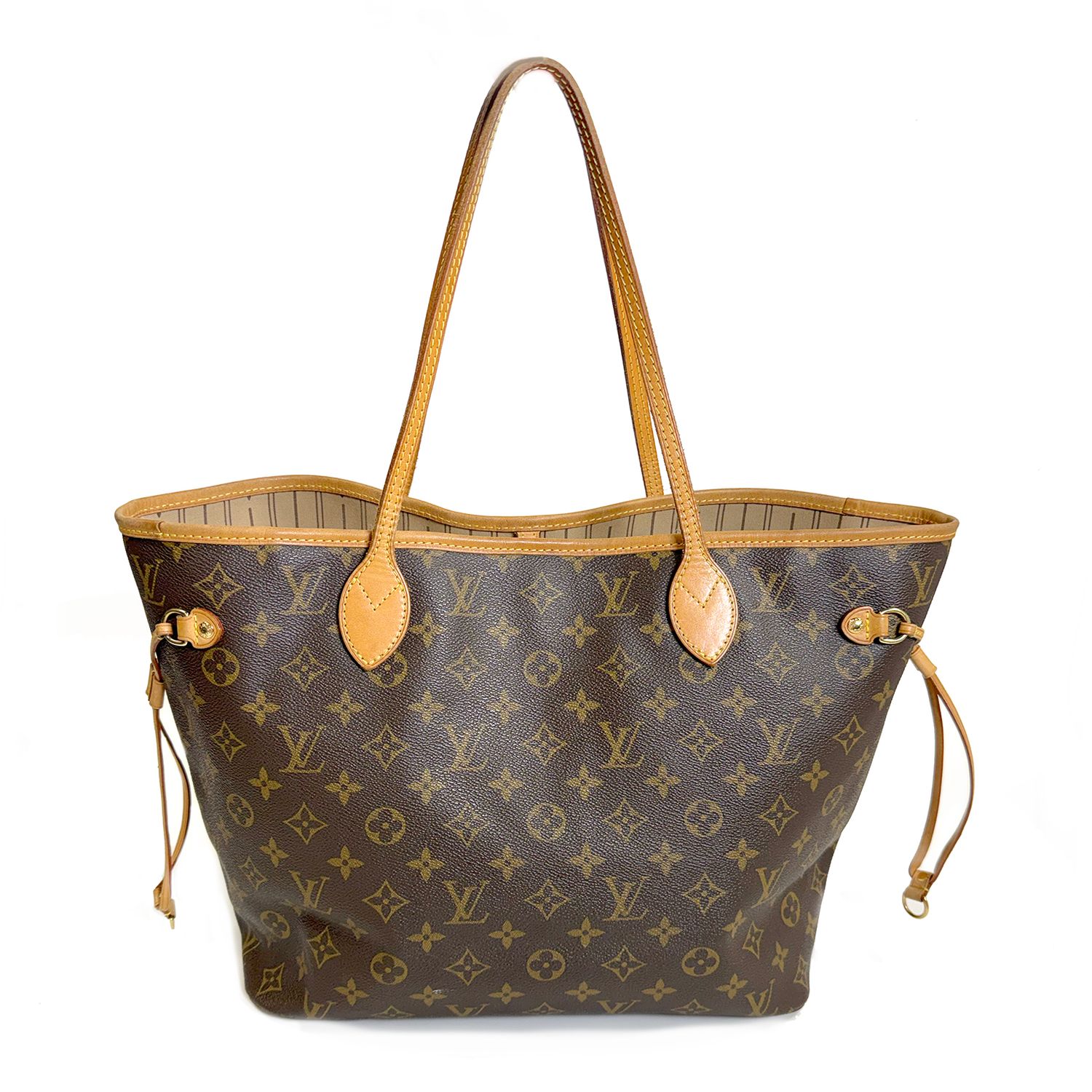 LOUIS VUITTON MONOGRAM BROWN NEVERFULL MM TOTE BAG