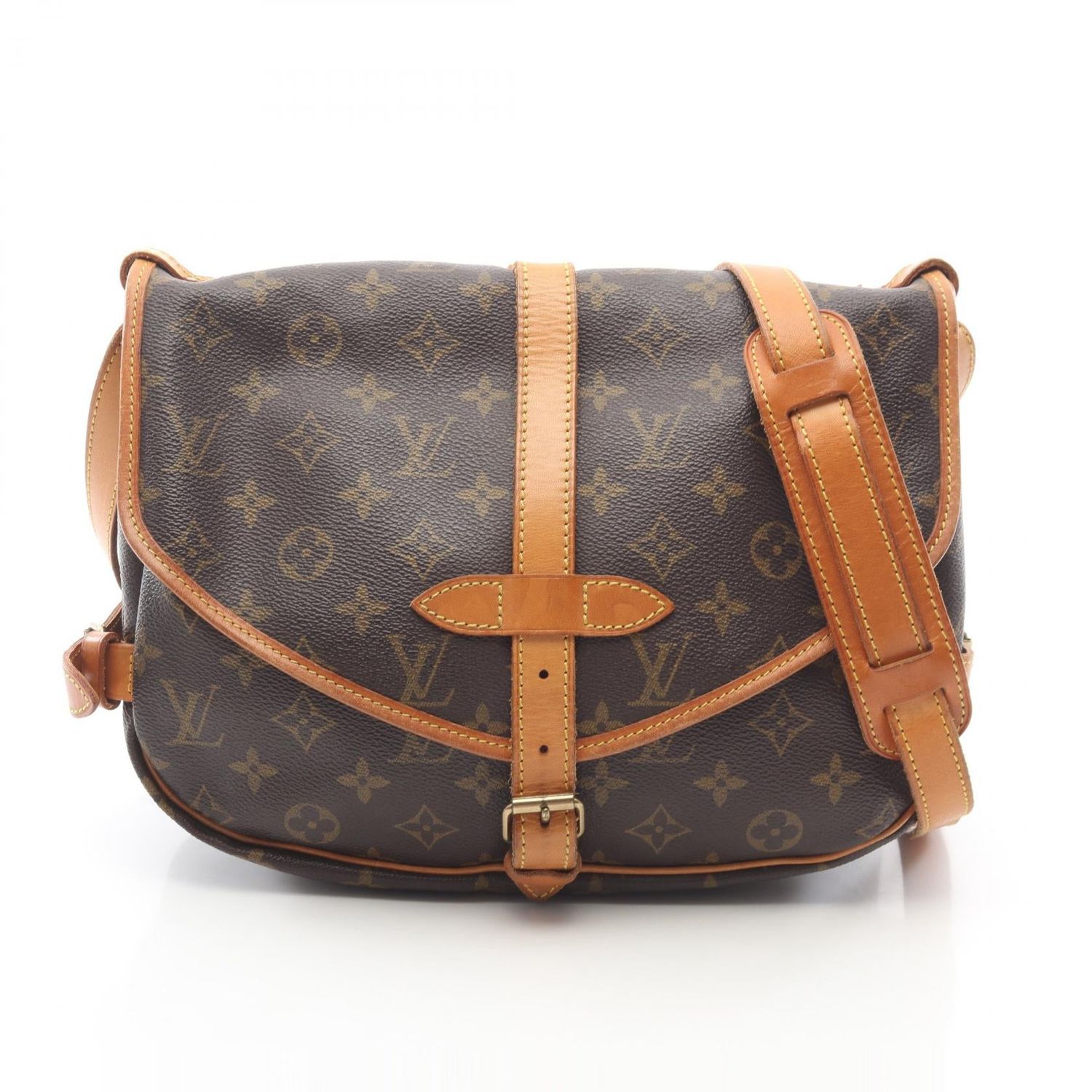 LOUIS VUITTON SAUMUR 30 BROWN SHOULDER BAG M42256