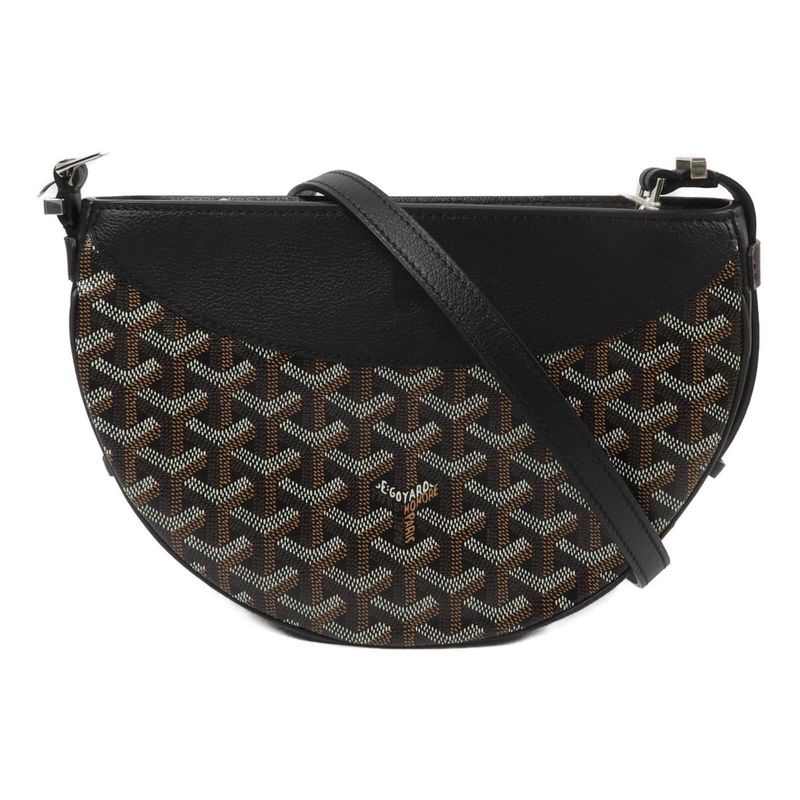 GOYARD SHW HIRONDELLE BAG SHOULDER BAG COATED CANVAS BLACK