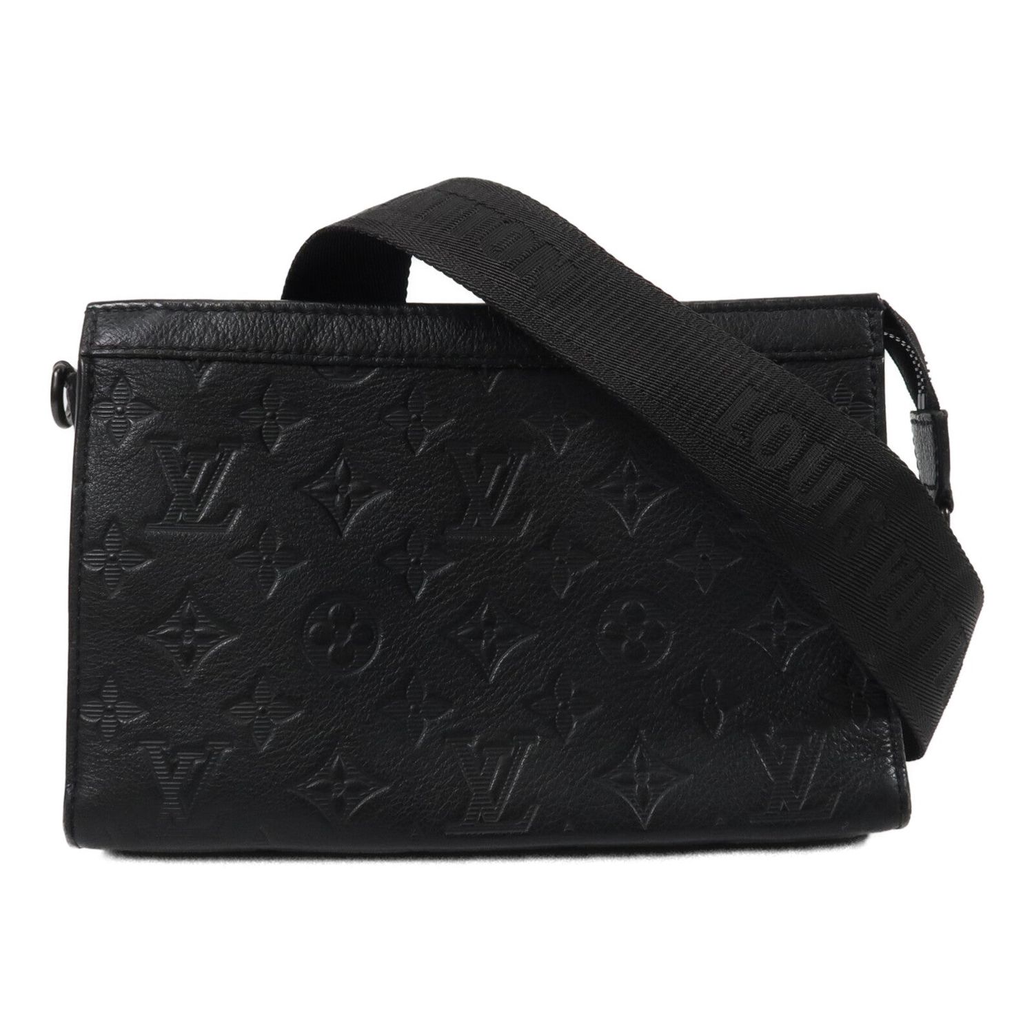 LOUIS VUITTON LV GASTON SHOULDER BAG M81115 MONOGRAM SHADOW BLACK
